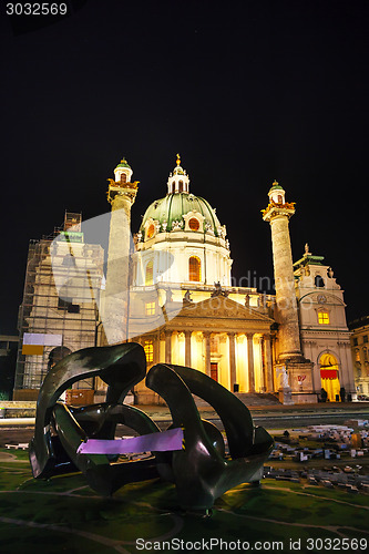 Image of St. Charles's Church (Karlskirche) in Vienna, Austria