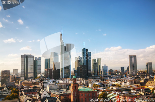 Image of Frankfurt am Maine cityscape on a sunny day