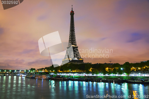 Image of Paris cityscape with Eiffel tower