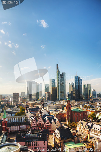 Image of Frankfurt am Maine cityscape on a sunny day