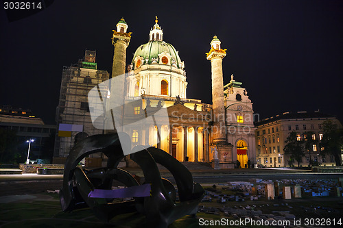 Image of St. Charles's Church (Karlskirche) in Vienna, Austria