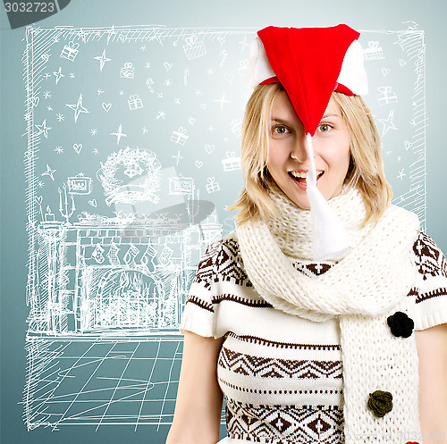 Image of Woman Waiting For Christmas