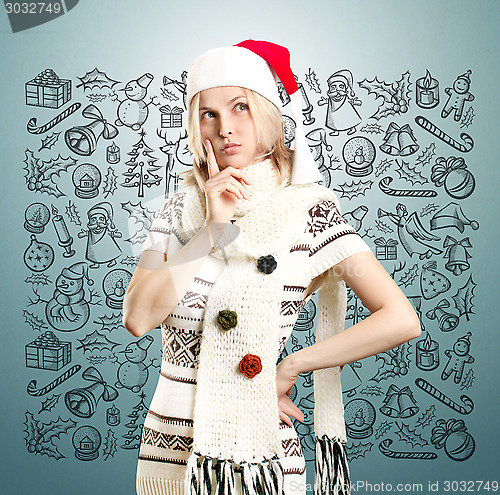 Image of Woman Waiting For Christmas
