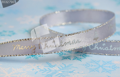 Image of silver ribbon isolated