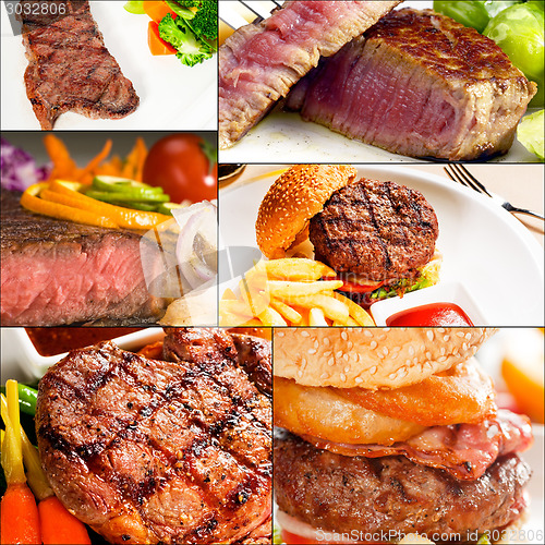 Image of beef dishes collage