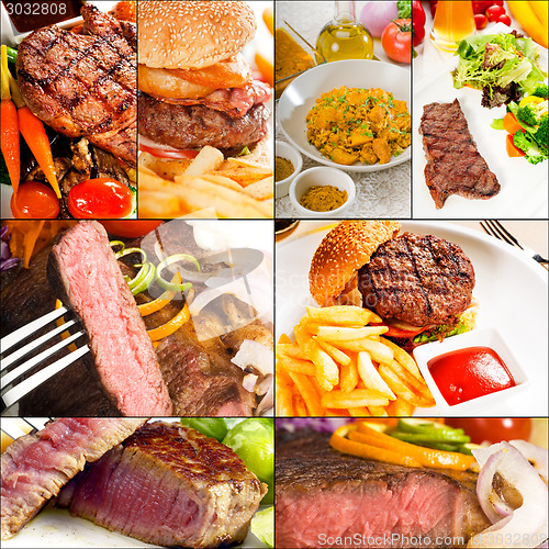 Image of beef dishes collage