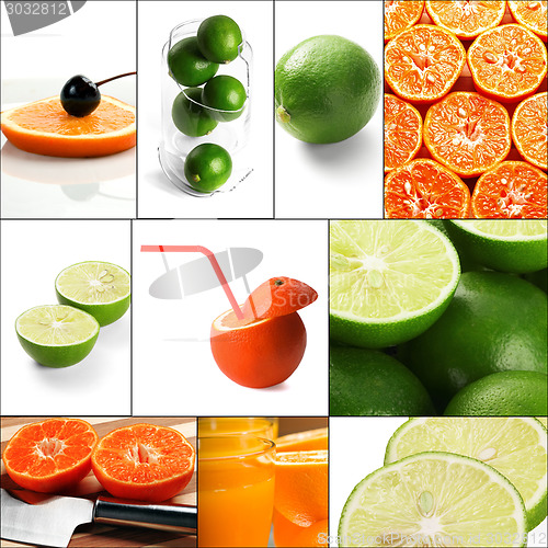 Image of citrus fruits collage