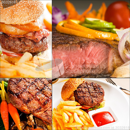 Image of beef dishes collage