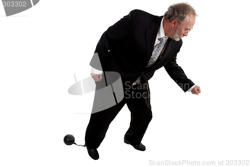 Image of Ball and Chain Businessman