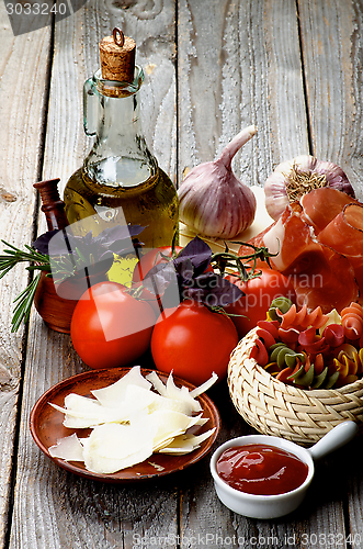Image of Pasta and Ingredients