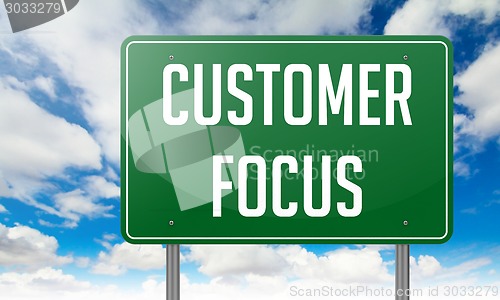 Image of Customer Focus on Highway Signpost.