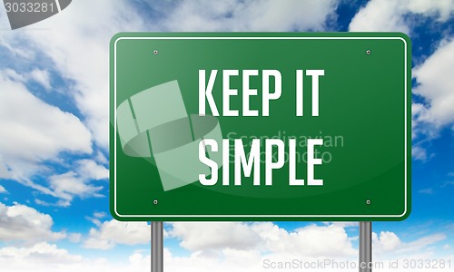 Image of Keep it Simple on Highway Signpost.