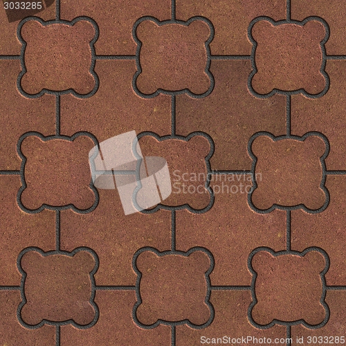 Image of Brown Brick Pavers. Seamless Texture.