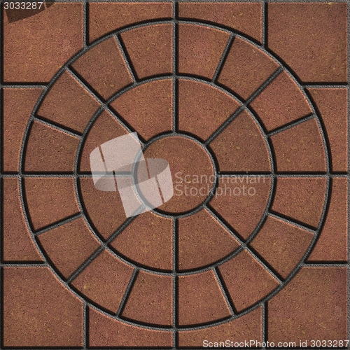 Image of Brown Brick Pavers. Seamless Texture.