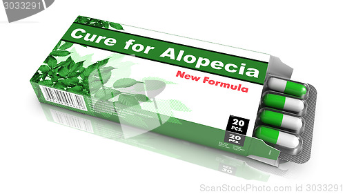 Image of Cure For Alopecia, Red Open Blister Pack.