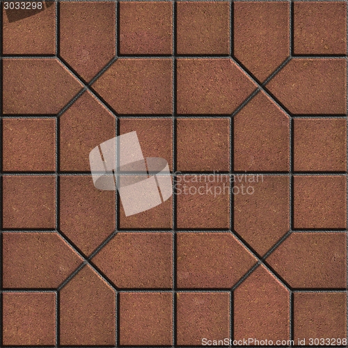 Image of Brown Brick Pavers. Seamless Texture.