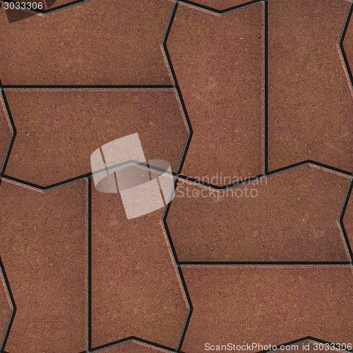 Image of Brown Brick Pavers. Seamless Texture.