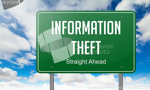 Image of Information Theft on Highway Signpost.