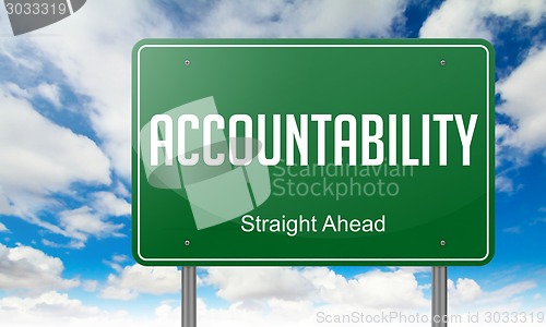 Image of Accountability on Highway Signpost.