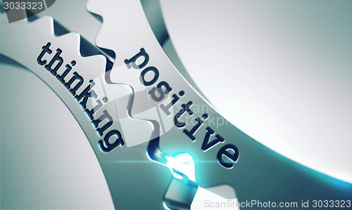 Image of Positive Thinking Concept on the Gears.