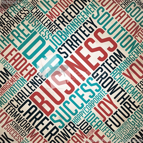 Image of Business - Retro Word Cloud Concept.