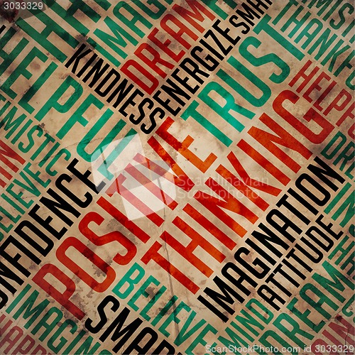 Image of Positive Thinking - Word Cloud Concept.