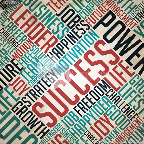 Image of Success - Word Cloud Concept.