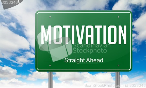 Image of Motivation on Highway Signpost.