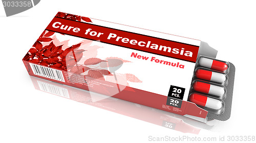 Image of Cure For Preeclampsia, Red Open Blister Pack.