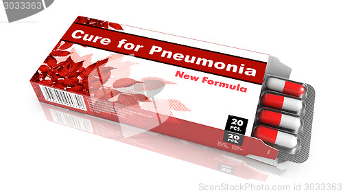 Image of Cure For Pneumonia, Red Open Blister Pack.