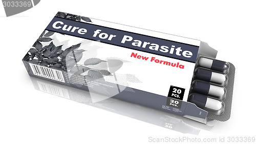 Image of Cure For Parasite, Gray Open Blister Pack.