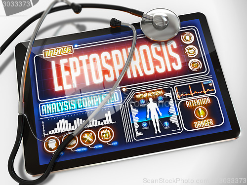 Image of Leptospirosis Diagnosis on the Display of Medical Tablet.