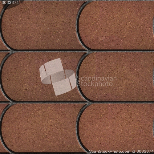 Image of Brown Brick Pavers. Seamless Texture.