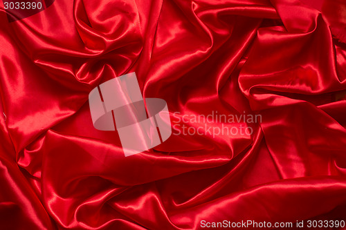 Image of Red satin/silk fabric 