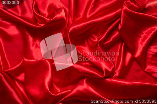 Image of Red satin/silk fabric 