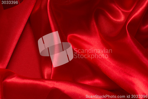 Image of Red satin/silk fabric 