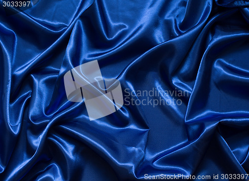 Image of Blue satin/silk fabric 