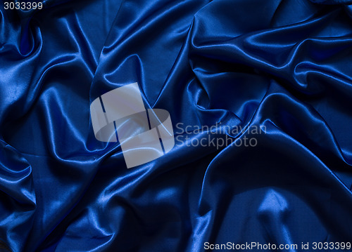 Image of Blue satin/silk fabric 