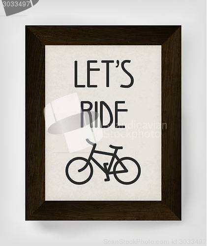 Image of Vintage bicycle poster illustration.