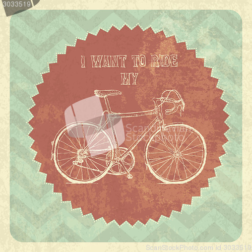 Image of Bicycle Vintage Poster. Vector