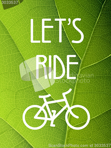 Image of Ecology bicycle poster illustration.
