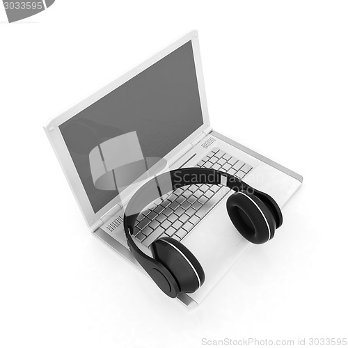 Image of Headphone and Laptop 