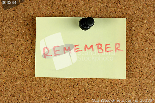 Image of Remember post-it note