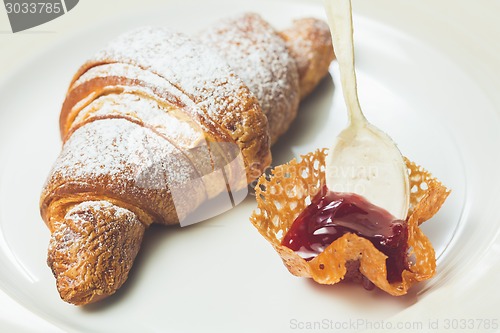 Image of breakfast with croissant