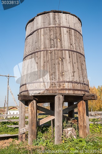 Image of Fire tub for water. Nizhnaya Sinyachikha. Russia