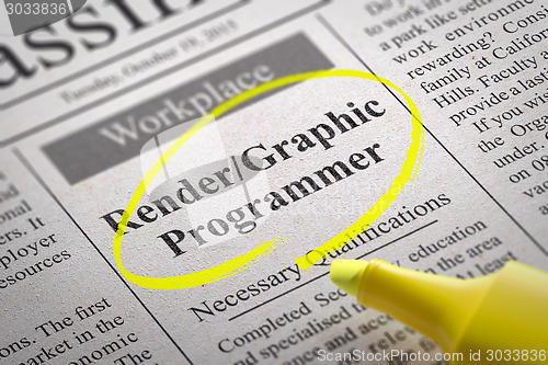 Image of Render, Graphic Programmer Vacancy in Newspaper.