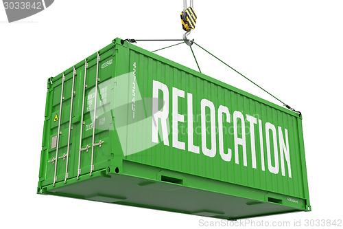 Image of Relocation - Green Hanging Cargo Container.