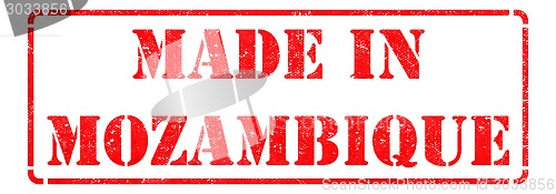 Image of Made in Mozambique on Red Stamp.