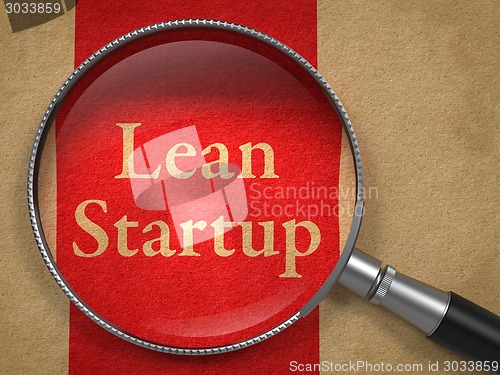 Image of Lean Startup through a Magnifying Glass.