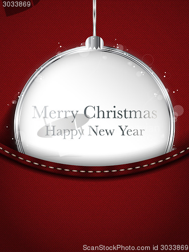 Image of Merry Christmas Happy New Year Ball Silver in Red Jeans Pocket